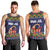 Scandinavian Yule Goat Christmas Men Tank Top with Scandinavian Folk Pattern Style - Wonder Print Shop