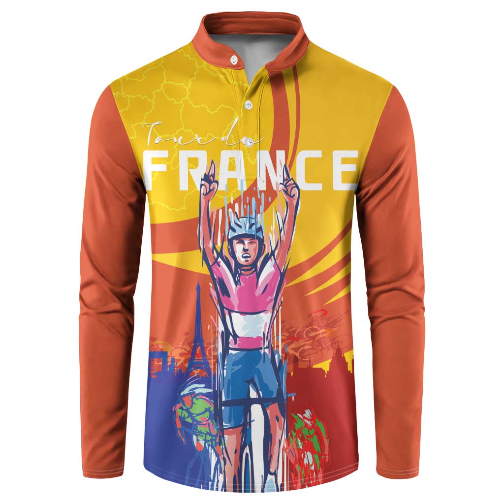 Personalised France Bicycle Racing Button Sweatshirt Sporty Style