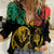 International Reggae Day Women Casual Shirt Rastafarian Lion and B-Marley Passion