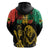 International Reggae Day Zip Hoodie Rastafarian Lion and B-Marley Passion - Wonder Print Shop