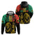 International Reggae Day Zip Hoodie Rastafarian Lion and B-Marley Passion - Wonder Print Shop