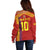 Custom Spain Football 2024 Road To The Champion Off Shoulder Sweater Vamos a Espana - Wonder Print Shop