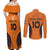 Custom Netherlands Football 2024 Road To The Champion Couples Matching Off Shoulder Maxi Dress and Long Sleeve Button Shirt - Wonder Print Shop