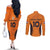 Custom Netherlands Football 2024 Road To The Champion Couples Matching Off The Shoulder Long Sleeve Dress and Long Sleeve Button Shirt