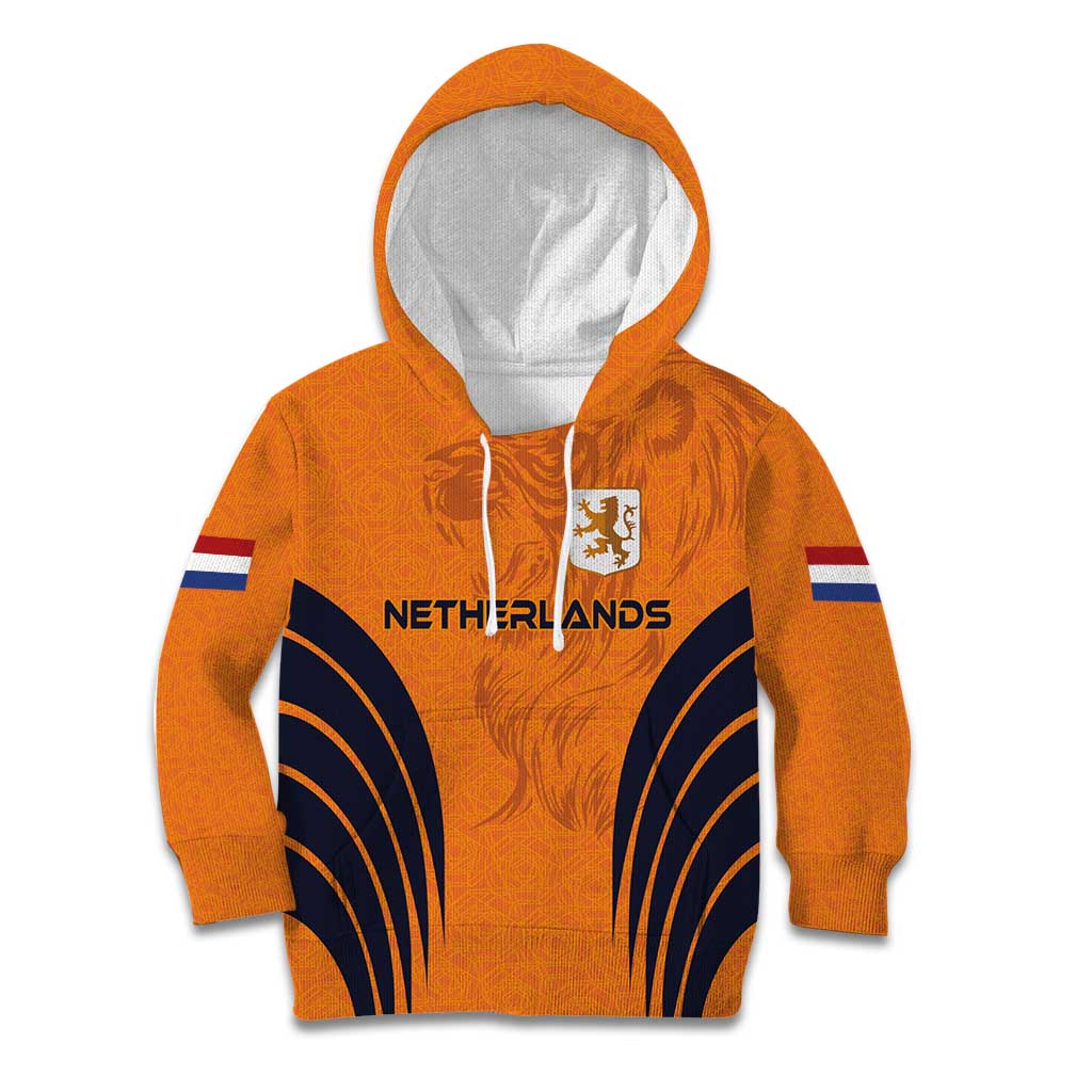 Custom Netherlands Football 2024 Road To The Champion Kid Hoodie - Wonder Print Shop