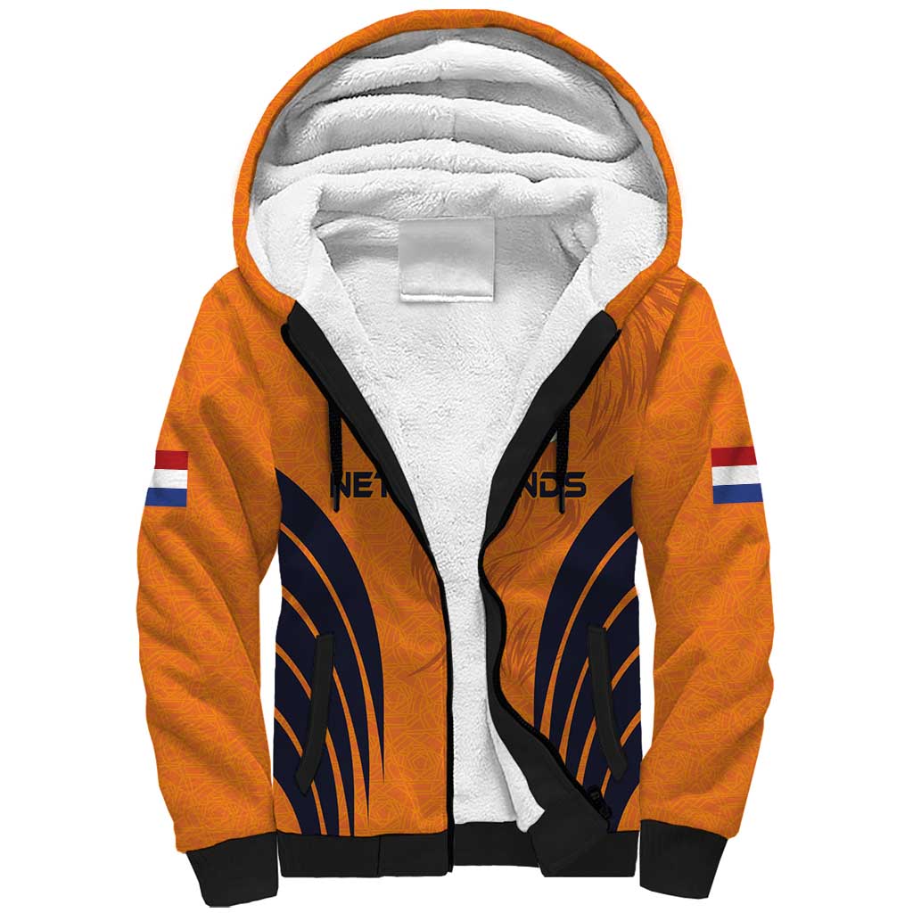 Custom Netherlands Football 2024 Road To The Champion Sherpa Hoodie