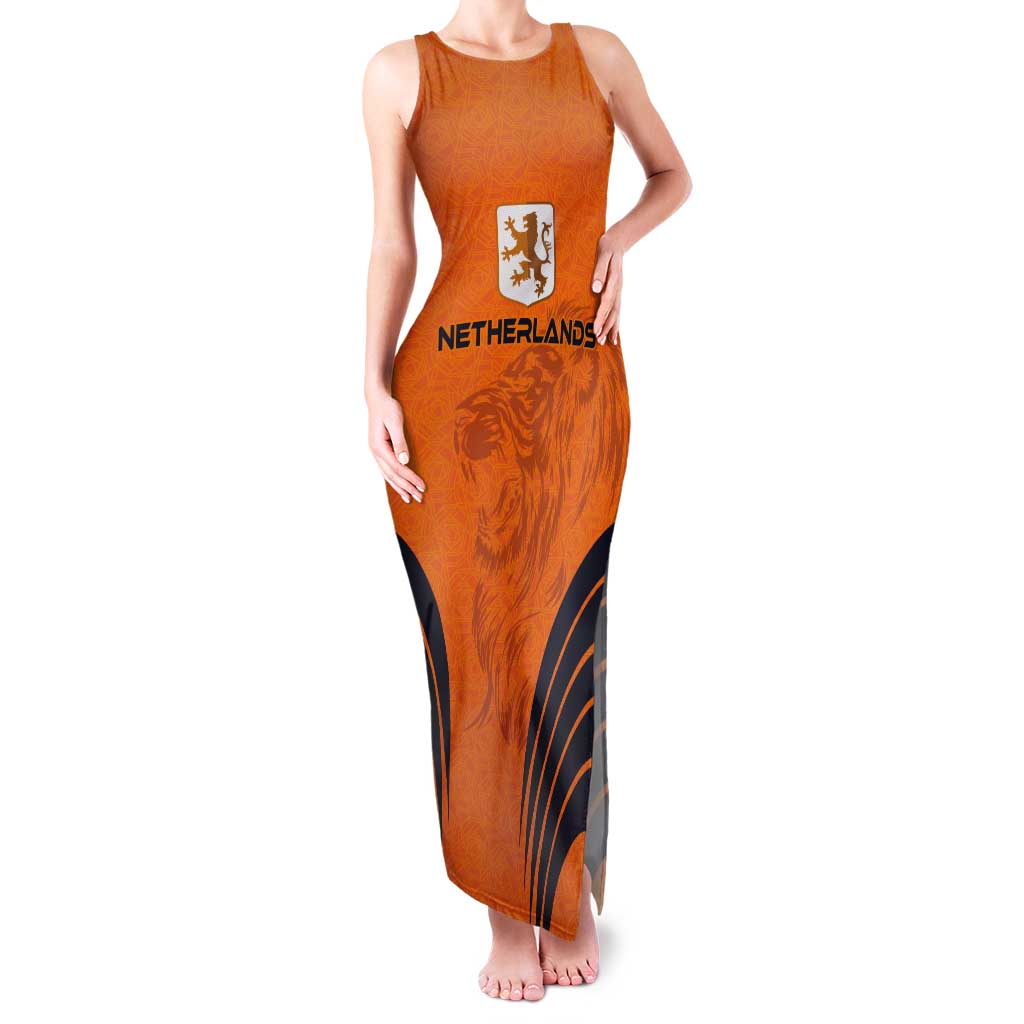 Custom Netherlands Football 2024 Road To The Champion Tank Maxi Dress