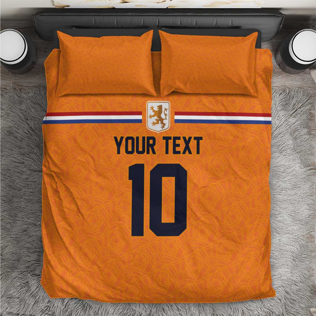 Custom Netherlands Football 2024 Road To The Champion Bedding Set Oranje Holland Clockwork Orange The Flying Home Color - Wonder Print Shop