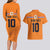 Custom Netherlands Football 2024 Road To The Champion Couples Matching Long Sleeve Bodycon Dress and Hawaiian Shirt Oranje Holland Clockwork Orange The Flying Home Color - Wonder Print Shop