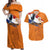 Custom Netherlands Football 2024 Road To The Champion Couples Matching Off Shoulder Maxi Dress and Hawaiian Shirt Oranje Holland Clockwork Orange The Flying Home Color - Wonder Print Shop