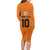 Custom Netherlands Football 2024 Road To The Champion Family Matching Long Sleeve Bodycon Dress and Hawaiian Shirt Oranje Holland Clockwork Orange The Flying Home Color - Wonder Print Shop