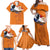 Custom Netherlands Football 2024 Road To The Champion Family Matching Off Shoulder Maxi Dress and Hawaiian Shirt Oranje Holland Clockwork Orange The Flying Home Color - Wonder Print Shop