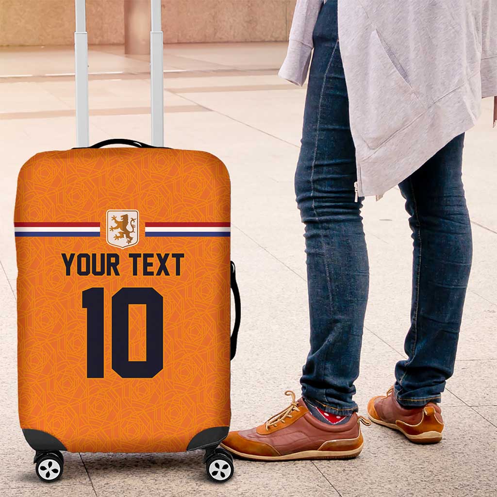 Custom Netherlands Football 2024 Road To The Champion Luggage Cover Oranje Holland Clockwork Orange The Flying Home Color - Wonder Print Shop