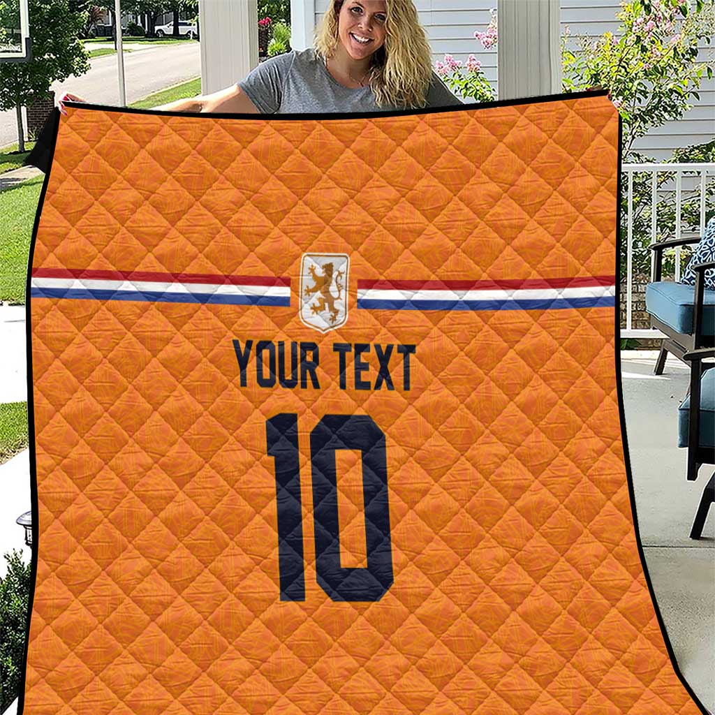 Custom Netherlands Football 2024 Road To The Champion Quilt Oranje Holland Clockwork Orange The Flying Home Color