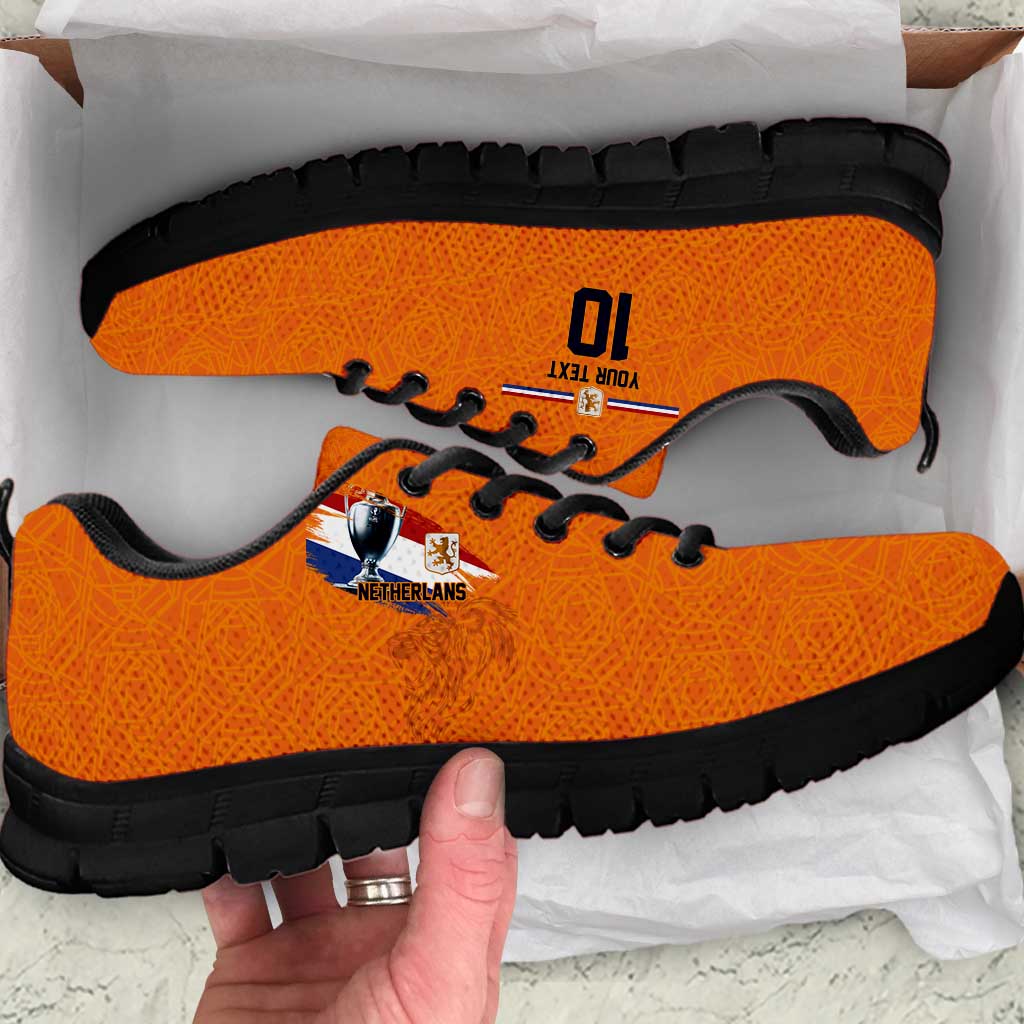 Custom Netherlands Football 2024 Road to The Champion Sneakers Oranje Holland Clockwork Orange The Flying Home Color LT03