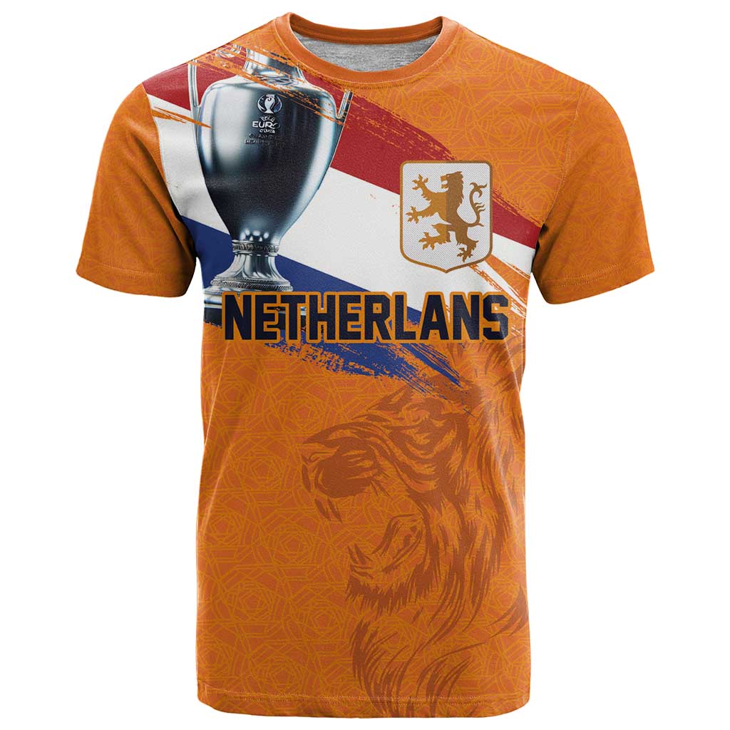 Custom Netherlands Football 2024 Road To The Champion T Shirt Oranje Holland Clockwork Orange The Flying Home Color