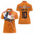 Custom Netherlands Football 2024 Road To The Champion Women Polo Shirt Oranje Holland Clockwork Orange The Flying Home Color