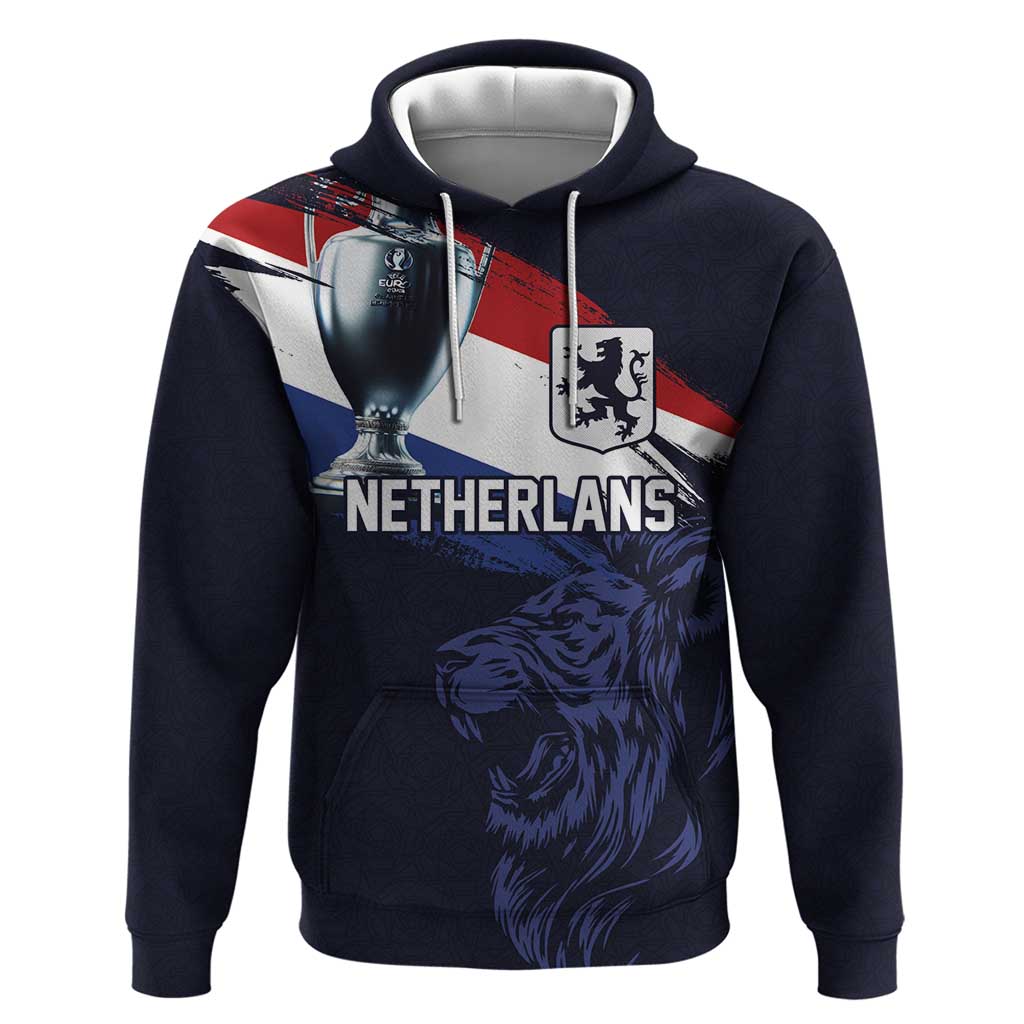 Custom Netherlands Football 2024 Road To The Champion Hoodie Oranje Holland Clockwork Orange The Flying Away Color - Wonder Print Shop