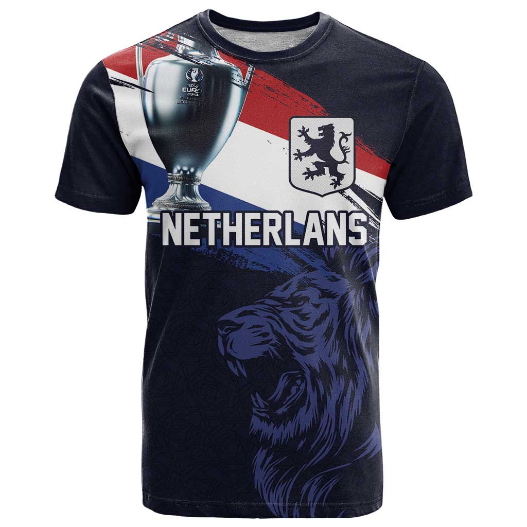 Custom Netherlands Football 2024 Road To The Champion T Shirt Oranje Holland Clockwork Orange The Flying Away Color