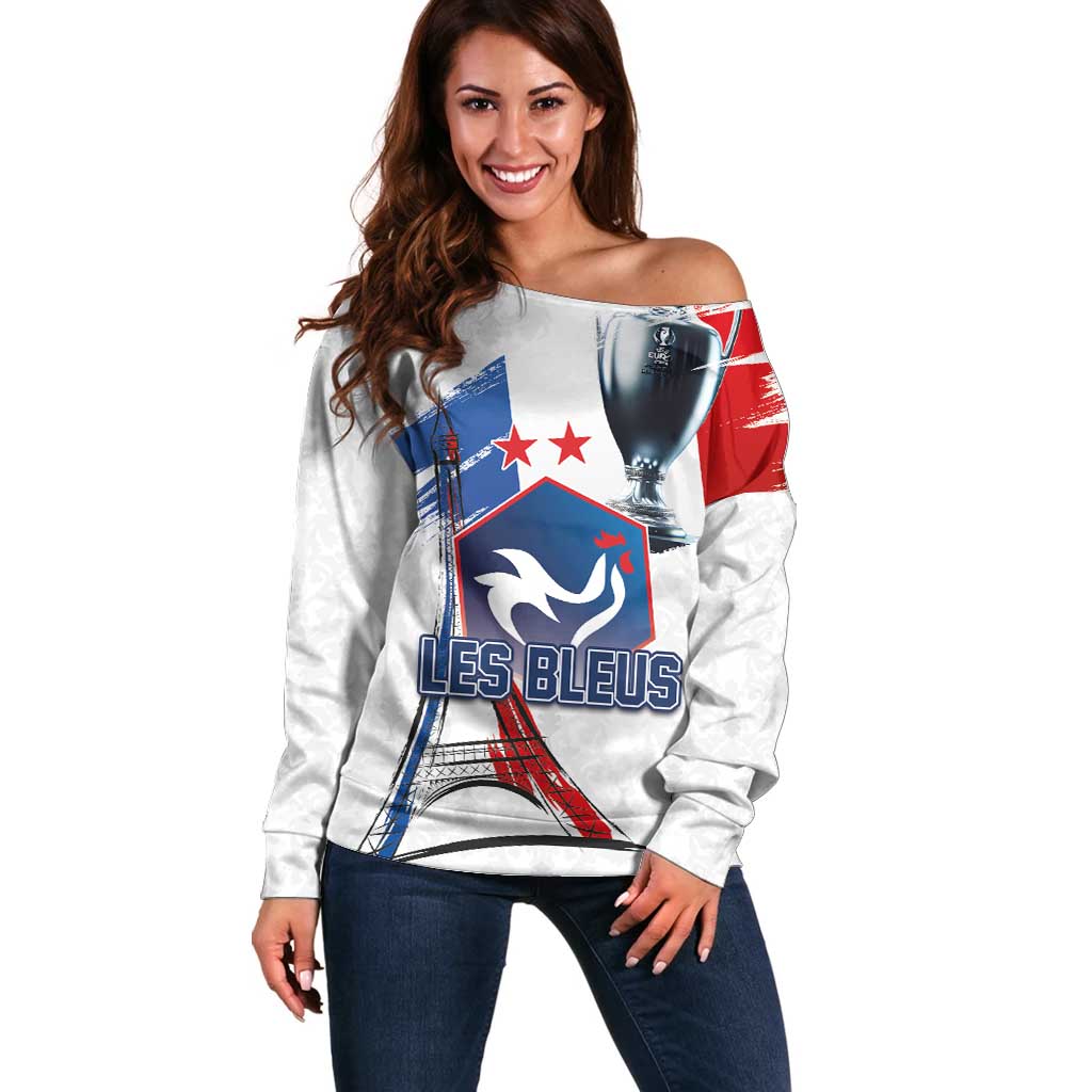 Custom Le Blues Football 2024 Road To The Champion Off Shoulder Sweater - Wonder Print Shop