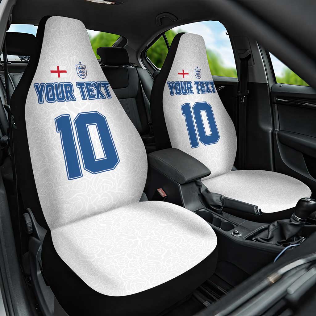 Custom England Football 2024 Road To The Champion Car Seat Cover - Wonder Print Shop