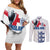 Custom England Football 2024 Road To The Champion Couples Matching Off Shoulder Short Dress and Long Sleeve Button Shirt - Wonder Print Shop