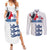 Custom England Football 2024 Road To The Champion Couples Matching Summer Maxi Dress and Long Sleeve Button Shirt - Wonder Print Shop