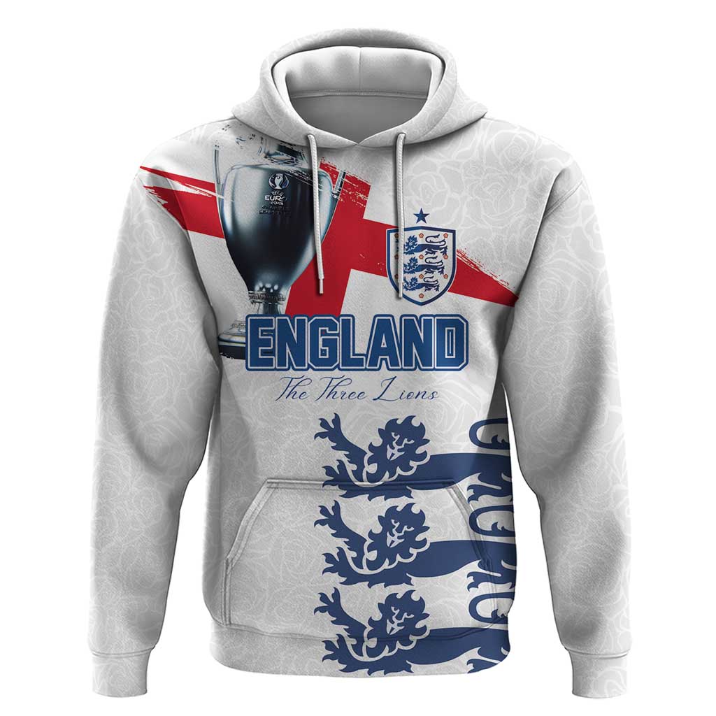 Custom England Football 2024 Road To The Champion Hoodie - Wonder Print Shop