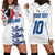 Custom England Football 2024 Road To The Champion Hoodie Dress - Wonder Print Shop