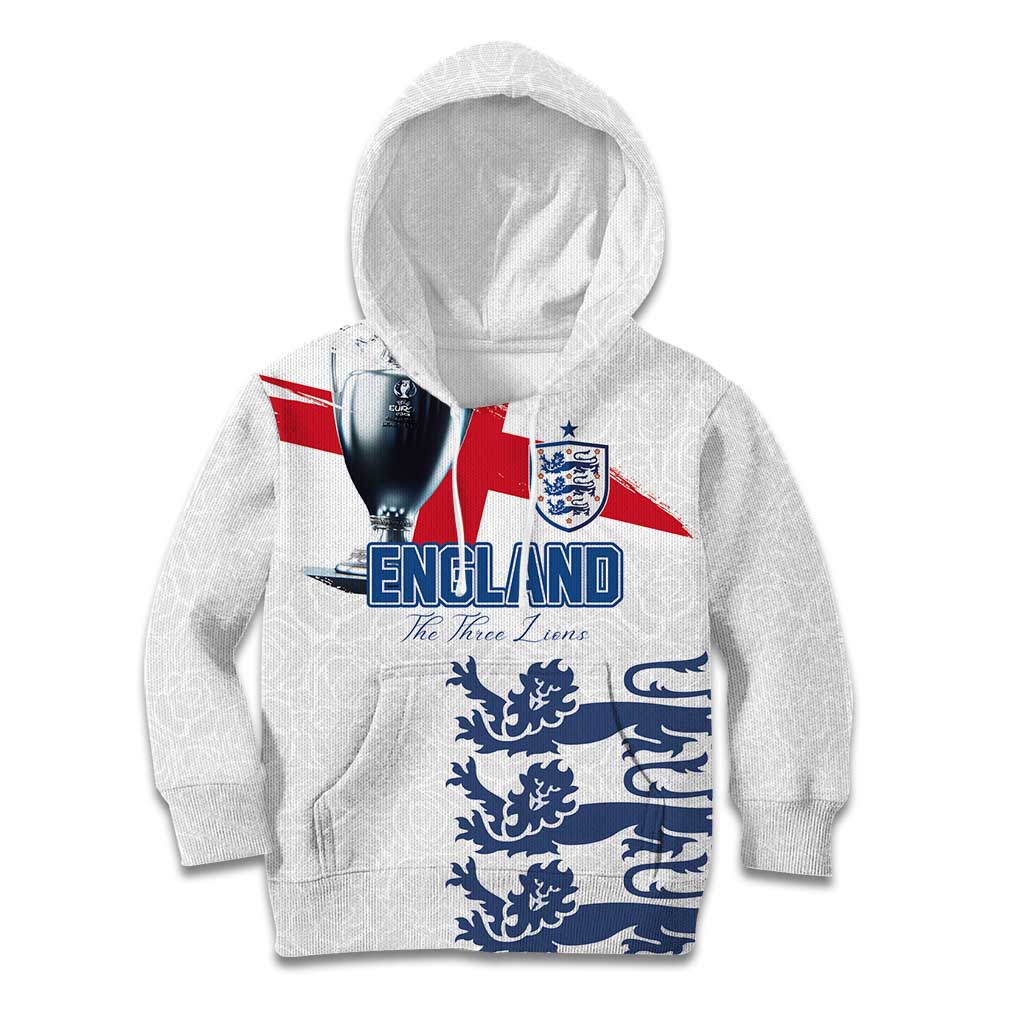 Custom England Football 2024 Road To The Champion Kid Hoodie - Wonder Print Shop