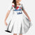 Custom England Football 2024 Road To The Champion Kid Short Sleeve Dress - Wonder Print Shop