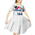 Custom England Football 2024 Road To The Champion Kid Short Sleeve Dress - Wonder Print Shop