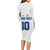 Custom England Football 2024 Road To The Champion Long Sleeve Bodycon Dress - Wonder Print Shop