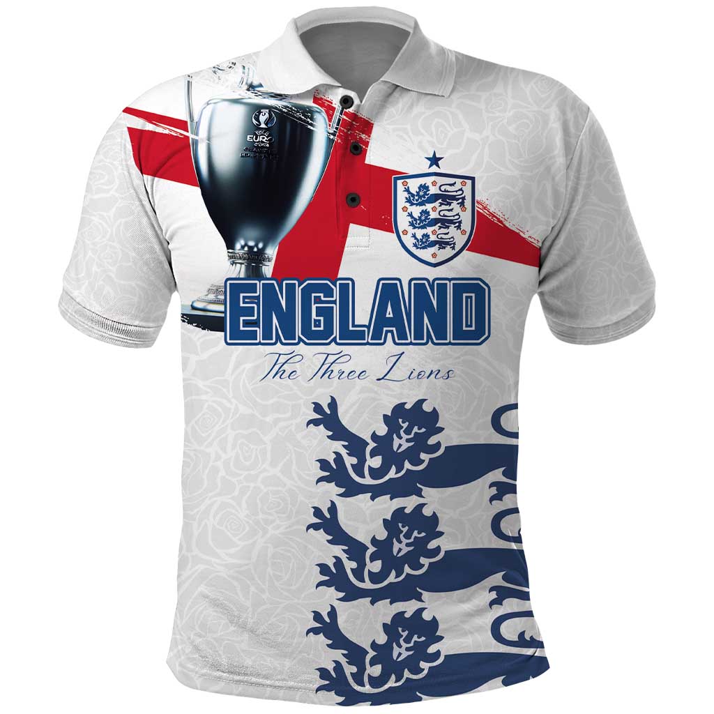 Custom England Football 2024 Road To The Champion Polo Shirt - Wonder Print Shop