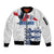 Custom England Football 2024 Road To The Champion Sleeve Zip Bomber Jacket