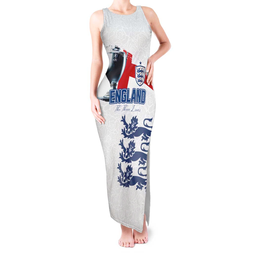 Custom England Football 2024 Road To The Champion Tank Maxi Dress