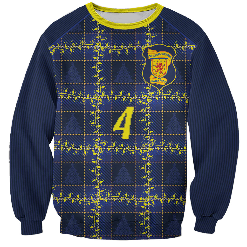Scotland Football Custom Sweatshirt Traditional Scottish Tartan Patterns - Christmas Style