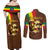 Ethiopia Culture - Proud of Coffee Couples Matching Off Shoulder Maxi Dress and Long Sleeve Button Shirt