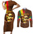 Ethiopia Culture - Proud of Coffee Couples Matching Short Sleeve Bodycon Dress and Long Sleeve Button Shirt