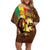 Ethiopia Culture - Proud of Coffee Family Matching Off Shoulder Short Dress and Hawaiian Shirt