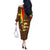 Ethiopia Culture - Proud of Coffee Off The Shoulder Long Sleeve Dress