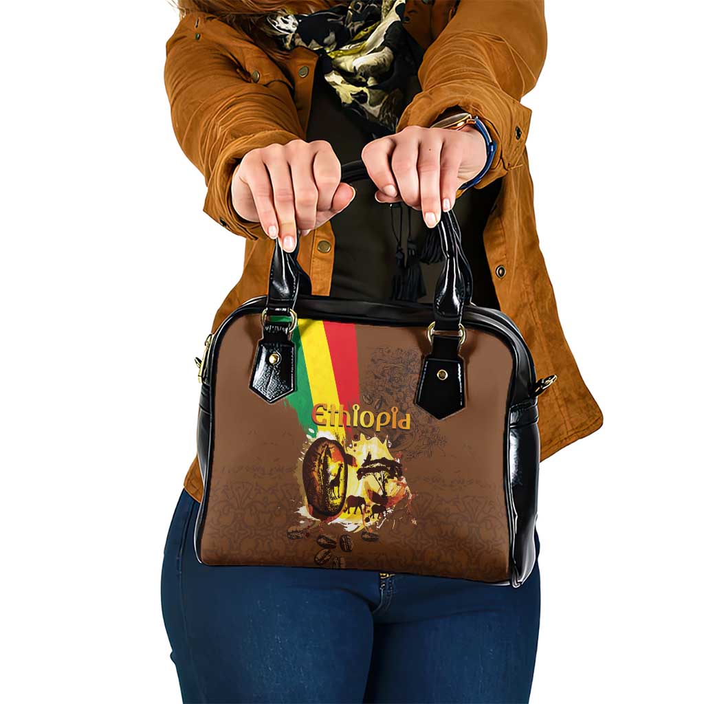 Ethiopia Culture - Proud of Coffee Shoulder Handbag - Wonder Print Shop