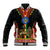 Ethiopia Culture Baseball Jacket Lion of Judah with The Star Seal - Dashiki Style