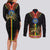 Ethiopia Culture Couples Matching Long Sleeve Bodycon Dress and Long Sleeve Button Shirt Lion of Judah with The Star Seal - Dashiki Style