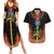 Ethiopia Culture Couples Matching Summer Maxi Dress and Hawaiian Shirt Lion of Judah with The Star Seal - Dashiki Style