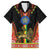 Ethiopia Culture Family Matching Long Sleeve Bodycon Dress and Hawaiian Shirt Lion of Judah with The Star Seal - Dashiki Style