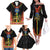 Ethiopia Culture Family Matching Off The Shoulder Long Sleeve Dress and Hawaiian Shirt Lion of Judah with The Star Seal - Dashiki Style