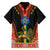 Ethiopia Culture Family Matching Off The Shoulder Long Sleeve Dress and Hawaiian Shirt Lion of Judah with The Star Seal - Dashiki Style