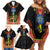 Ethiopia Culture Family Matching Off Shoulder Short Dress and Hawaiian Shirt Lion of Judah with The Star Seal - Dashiki Style