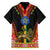 Ethiopia Culture Family Matching Short Sleeve Bodycon Dress and Hawaiian Shirt Lion of Judah with The Star Seal - Dashiki Style